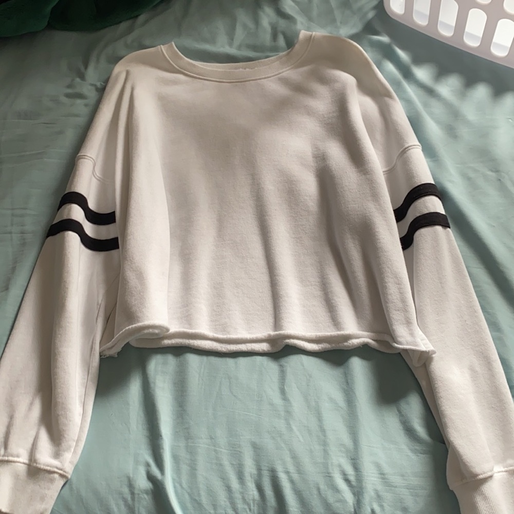 forever 21 plus white cropped sweater